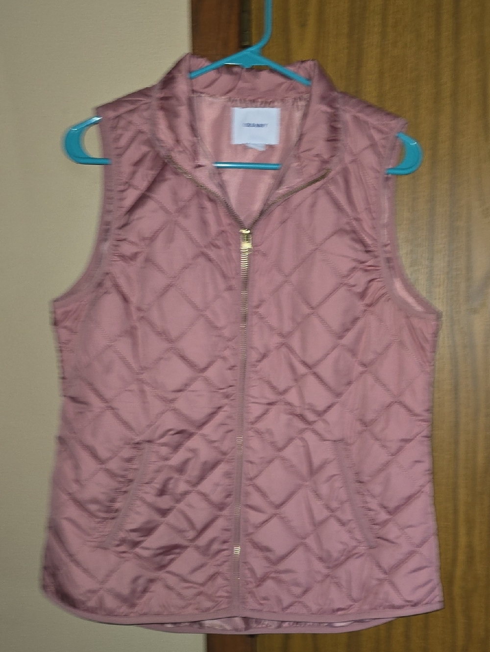 Old Navy Quilted Mauve Pink Sleeveless Puffer Vest